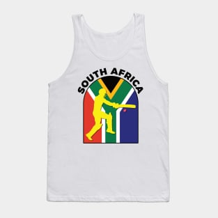 South Africa Cricket Batsman South Africa Flag Tank Top